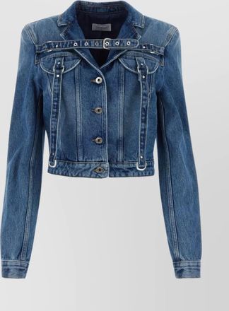 Off-white denim cropped jacket