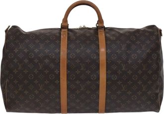 Louis Vuitton Keepall Bag Monogram Canvas Brown Canvas Bag (Pre-Owned)