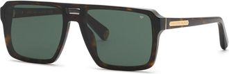 Philipp Plein SPP211 0722 Mens Sunglasses Tortoiseshell Size 60