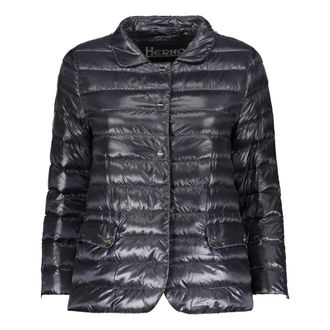 Herno Down Jackets, female, Blue, Size: S Ultralight Short Padded Jacket