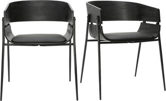 Miliboo Sillas De Dise&ntilde;o Negras (set De 2) Wess