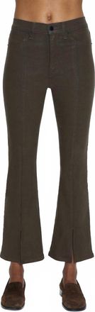 Pistola Denim Lennon High Rise Boot Crop Jeans In Coated Palms