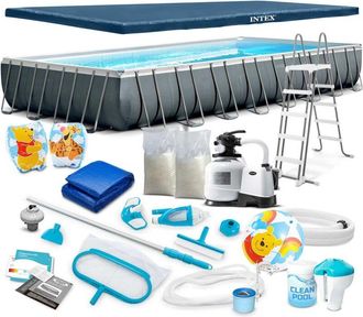 OEM Piscina De Jard&iacute;n Con Estructura 975 X 488 X 132 Cm 21 En 1 Intex 26374