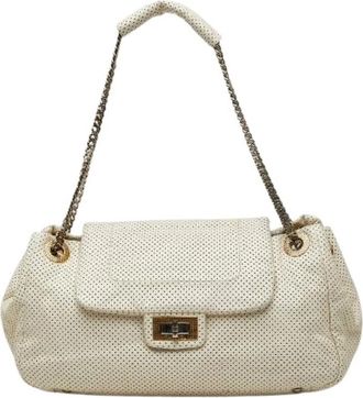 Chanel Pre-owned Matelasse 2.55 Borsa a Spalla in Pelle - - Pre-owned - Donna - Bianco - ONE SIZE