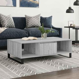 vidaXL Mesa De Centro Madera De Ingenier&iacute;a Gris Sonoma 104x60x35 Cm Vidaxl