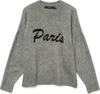 Vero Moda Strickpullover »VMBOOM LS O-NECK TEXT PULLOVER NOOS«