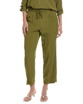 Anne Klein Petite Pull-On Pocket Straight Ankle Pant