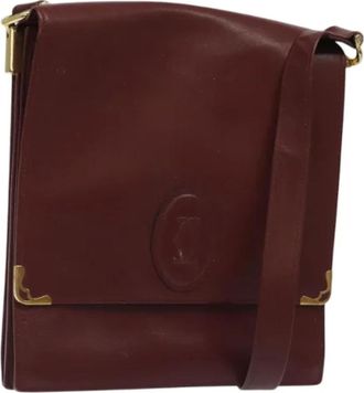 Cartier Tweedehands leren schoudertassen - Dames - Vintage Schoudertas - Rood - ONE Size - Leer - Vintage
