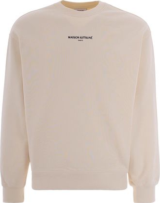 Maison Kitsun&eacute; Maison Paris Comfort Sweatshirt in Beige