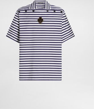Dolce & Gabbana Striped Cotton Polo Shirt - Man T-shirts And Polos Multicolor 50