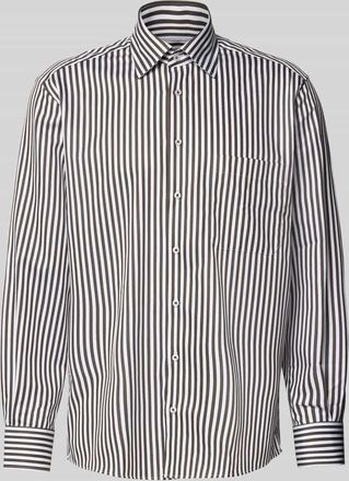 Eterna Regular Fit Freizeithemd aus reiner Baumwolle mit Kentkragen in Hazel, Größe 40