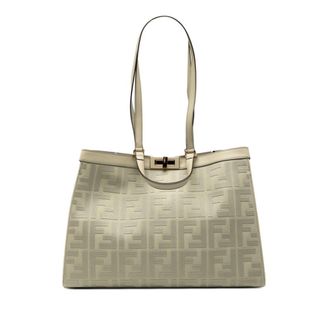 Fendi Canvas Leather Shoulder Bag Tote Bag (Pre-Owned)