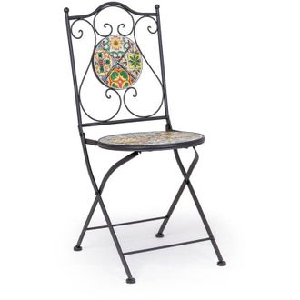 Decorspace Sedie pieghevoli Naxos in acciaio verniciato per giardino e veranda -Confezione singola