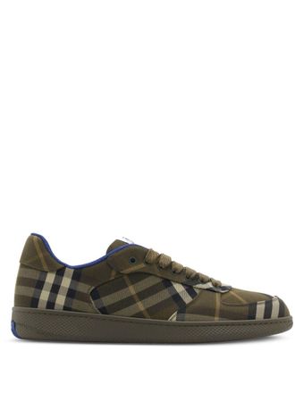 Burberry Check Terrace sneakers - Groen