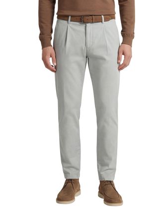 Gardeur Pantalon katoen grijs flatfront effen