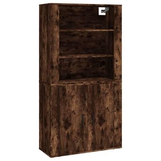 Berkfield Home Highboard Smoked Oak Engineered Wood in Brown