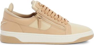 Giuseppe Zanotti GZ94 double-zip low-top sneakers - men - Leather/Rubber/Fabric/Calf Leather - 41.5 - Neutrals