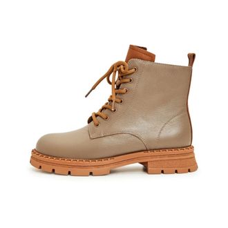 Cesare Gaspari Botas con cordones hasta el tobillo - Shoes - Mujer - Beige - 38 EU