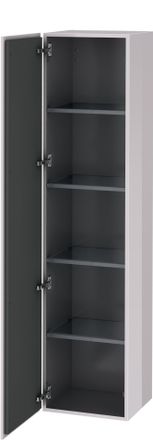 Duravit Duravit L-cube Armario Alto, Anchura 400mm, Profundidad 363mm, 1 Puerta, Con Bisagra A La Izquierda, Color: Laca Blanca Lila Alto Brillo - Lc1180l2727