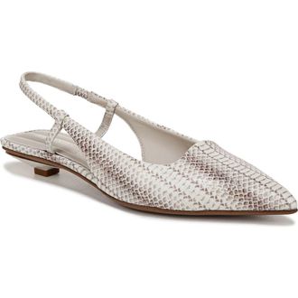 Franco Sarto Palmira Slingback Pointed Toe Pump - Wide Width Available in Grey Snake Print at Nordstrom Rack, Size 9.5