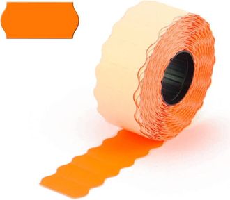 Trade Shop Trade Shop - Set 10 Rotoli Arancione Etichette Prezzatrice Segnaprezzo 26x12mm Negozio Ufficio