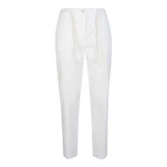 Eleventy Slim-fit Trousers, female, White, Size: XL Slim-fit Trousers