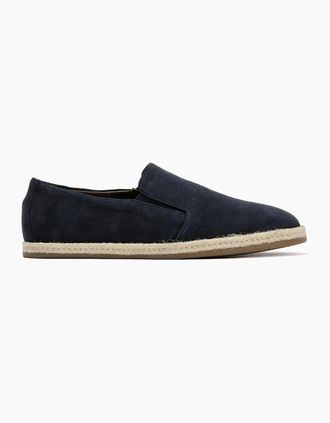 Hudson Mens HAVANA MENS NAVY SUEDE ESPADRILLES - Size: 11