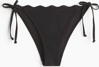 H&M Cheeky Tie tanga bikini bottoms - Schwarz