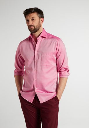 Eterna Langarmhemd ETERNA MODERN FIT, Herren, Gr. 45, Normalgr&ouml;ssen, pink, 100% Baumwolle, tailliert, Manschette, Hemden Langarmhemd, NON IRON (b&uuml;gelfrei)
