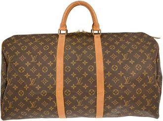 Louis Vuitton Pre-owned Weekend Bags, female, Brown, Size: ONE SIZE Pre-owned Monogram Keepall Duffle Bag