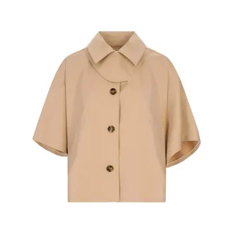 Max Mara Light Jackets, female, Brown, Size: S Paggio Cape