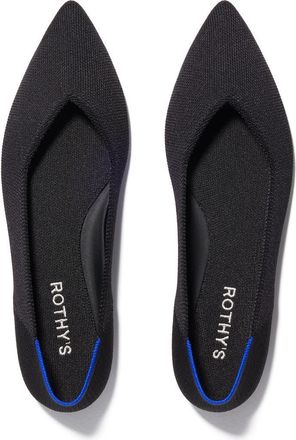 Rothy's The Point II Pointed Toe Flat in Black at Nordstrom, Size 11.5