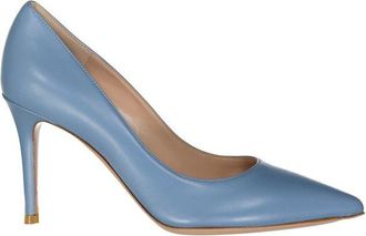 Gianvito Rossi Blue Leather High Heel Womens Pumps