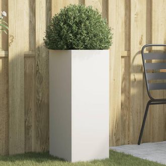 vidaXL Jardinera Acero Blanco 32x29x75 Cm Vidaxl