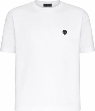 John Richmond T-shirt met logo-motief - Heren - T-shirts - Wit - M - Katoen - Tops