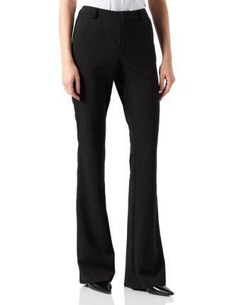 Only Tall Onlrocky Mid Flared PNT TLR Noos Fn broek voor dames, Zwart, S tall