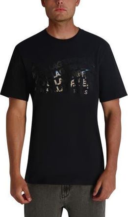 Karl Lagerfeld Wavy Logo Graphic T-Shirt in Black at Nordstrom Rack, Size Xx-Large