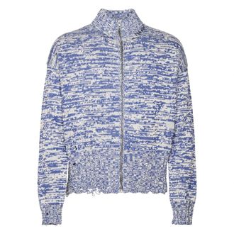 Marni Cardigans, male, Multicolor, Size: M Mock-neck Zip Cardigan