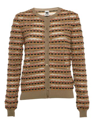 Missoni button-up cardigan - women - Wool/Acrylic/Cotton/Polyamide/Polyester/Viscose - M - Neutrals