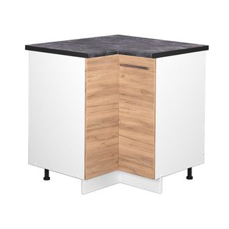 Vicco Armario De Esquina Fame-line, Roble Dorado, 80.5 Cm, Et Antracita