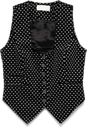 Racil Gilet Nadia a pois - Nero