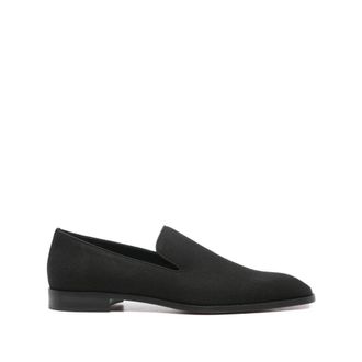 Christian Louboutin Loafers, male, Black, Size: 7 US Danny Leather Loafers