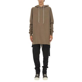 Rick Owens Hoodies, male, Beige, Size: XL Drkshdw Hoodie