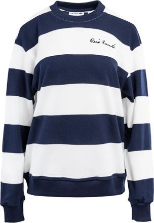 Lacoste Dames Sweatshirt Wit/Marine Stijlvol - Dames - Sweatshirts - Veelkleurig - M - Hoodies & sweatvesten