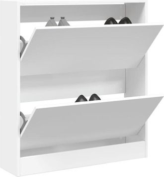 vidaXL Scarpiera Bianca 80x21x87,5 cm in Legno Multistrato - Vidaxl