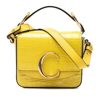 Chlo&eacute; Pre-owned C Satchel - Dames - Pre-owned - Geel - Maat: ONE Size Leer