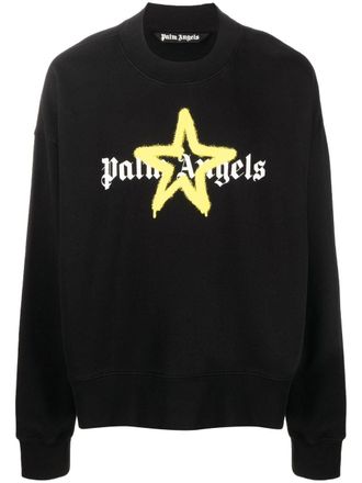 Palm Angels Sweater met sterrenprint - Zwart