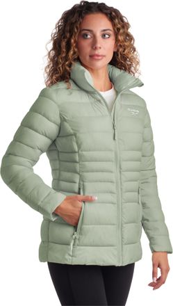 Reebok Womens Jacket - Lightweight Puffer Parka Coat - Casual Jacket for Women (S-XL), Sage, Large