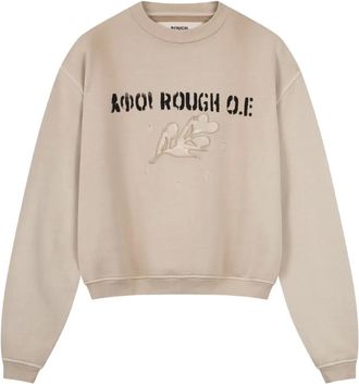 Rough. Felpa con stampa logo - Toni neutri