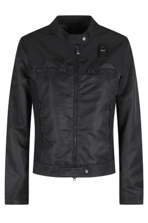 Blauer Black Melba Glitter Patch Zipped Polyamide Jacket